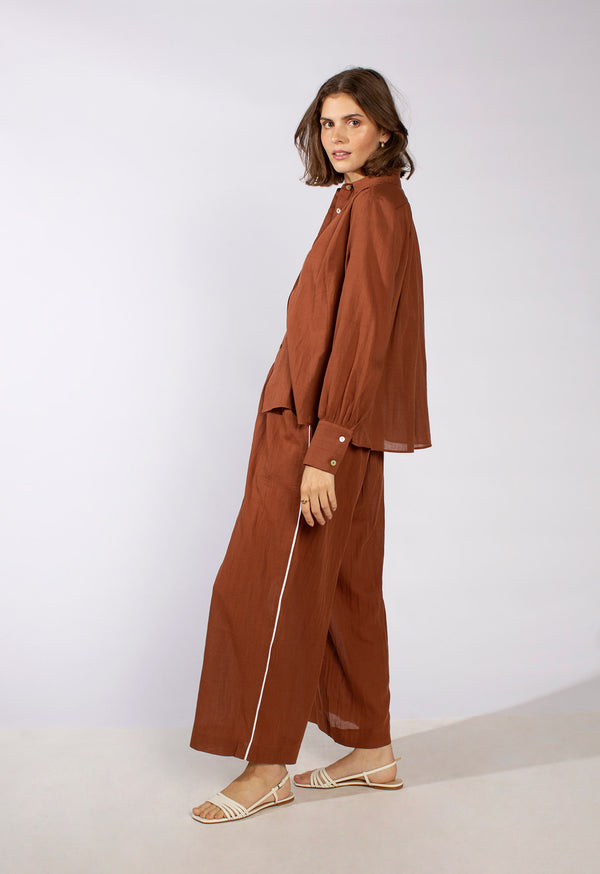 Loup Charmant Tuxedo Tap Pant In Signature Cotton