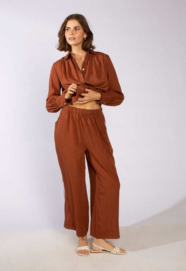 Loup Charmant Tuxedo Tap Pant In Signature Cotton