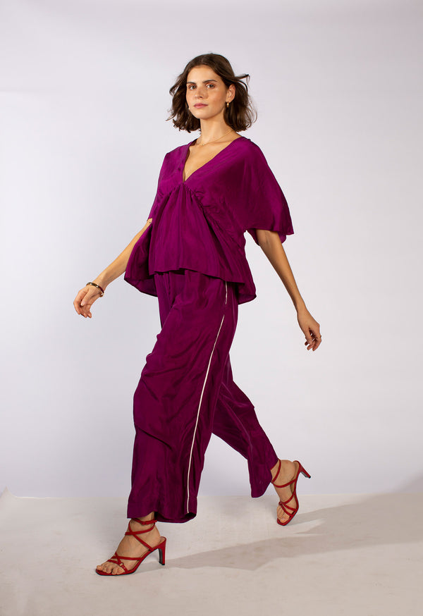 Loup Charmant Tuxedo Tap Pant In Soft-Washed Silk