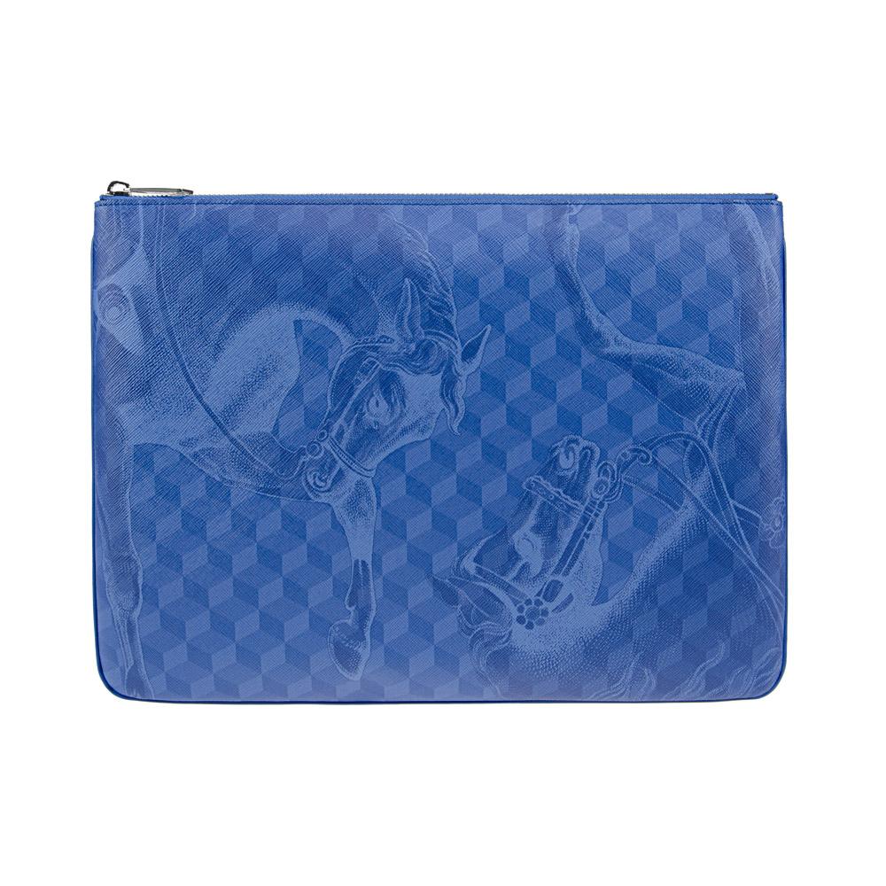 loup noir EVERY DAY POUCH LARGE Cheval Imperial Blue