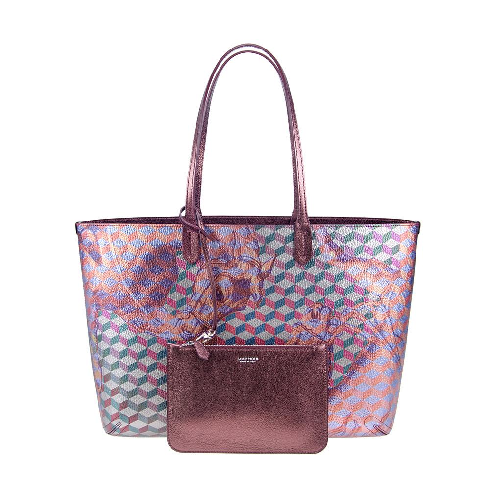 Loup Noir Leather-lined Shopper Cheval Bordeaux Met