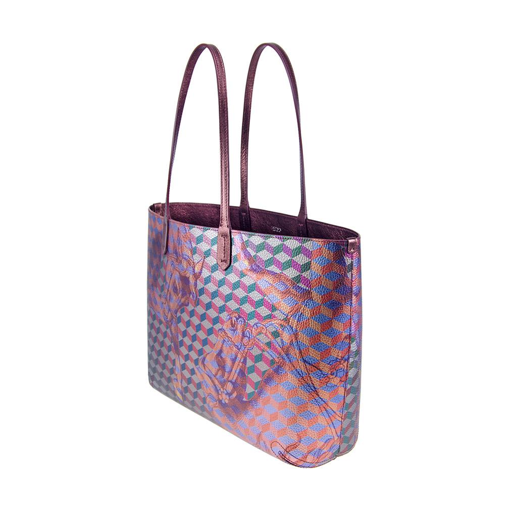 Loup Noir Leather-lined Shopper Cheval Bordeaux Met