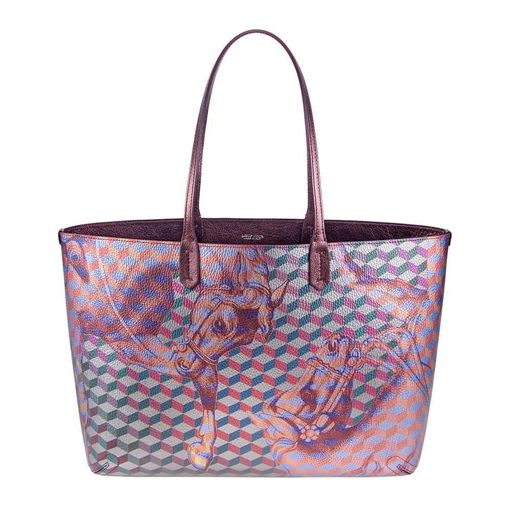 loup noir Leather-lined Shopper Cheval Bordeaux Met