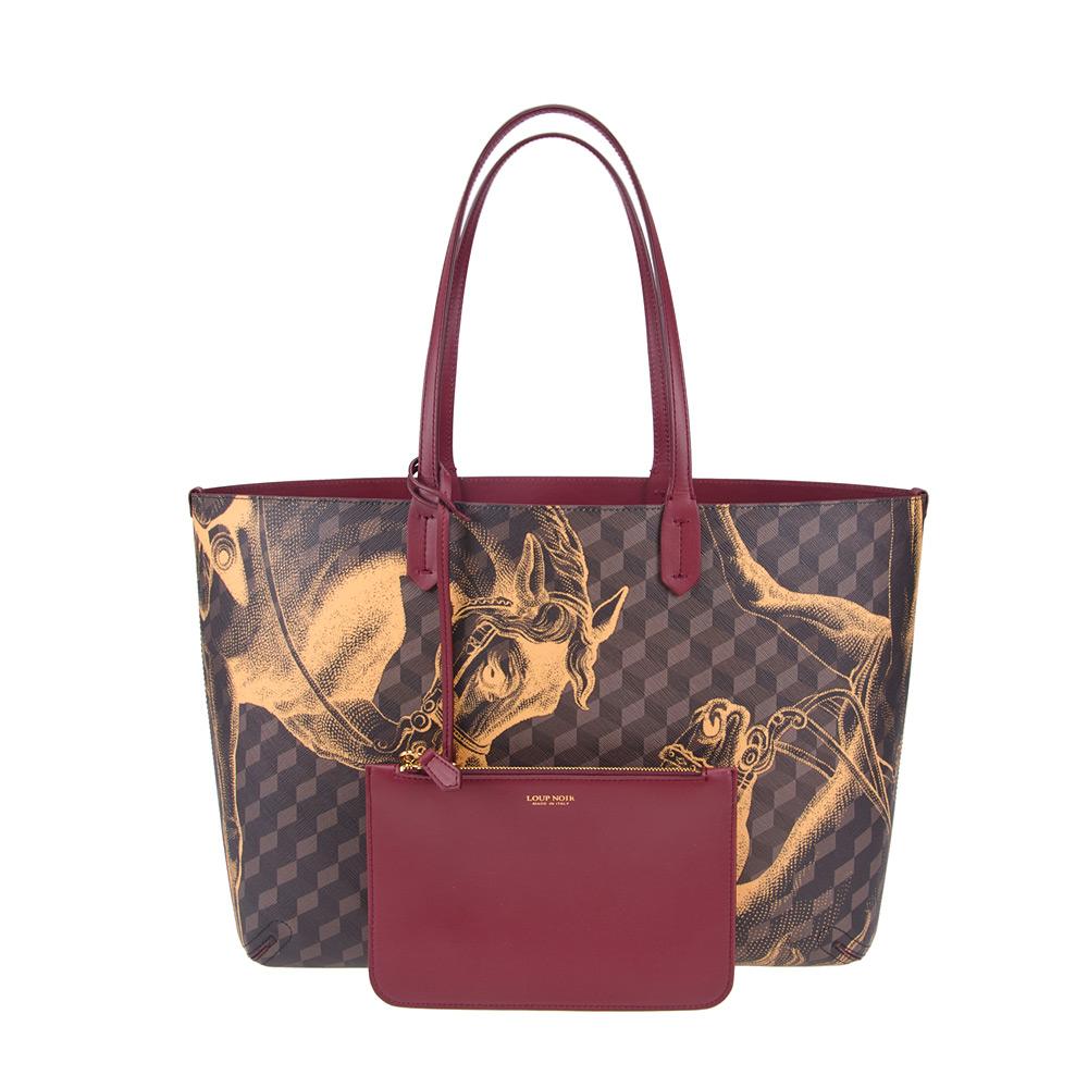 Loup Noir Leather-lined Shopper Cheval Brown Saffron