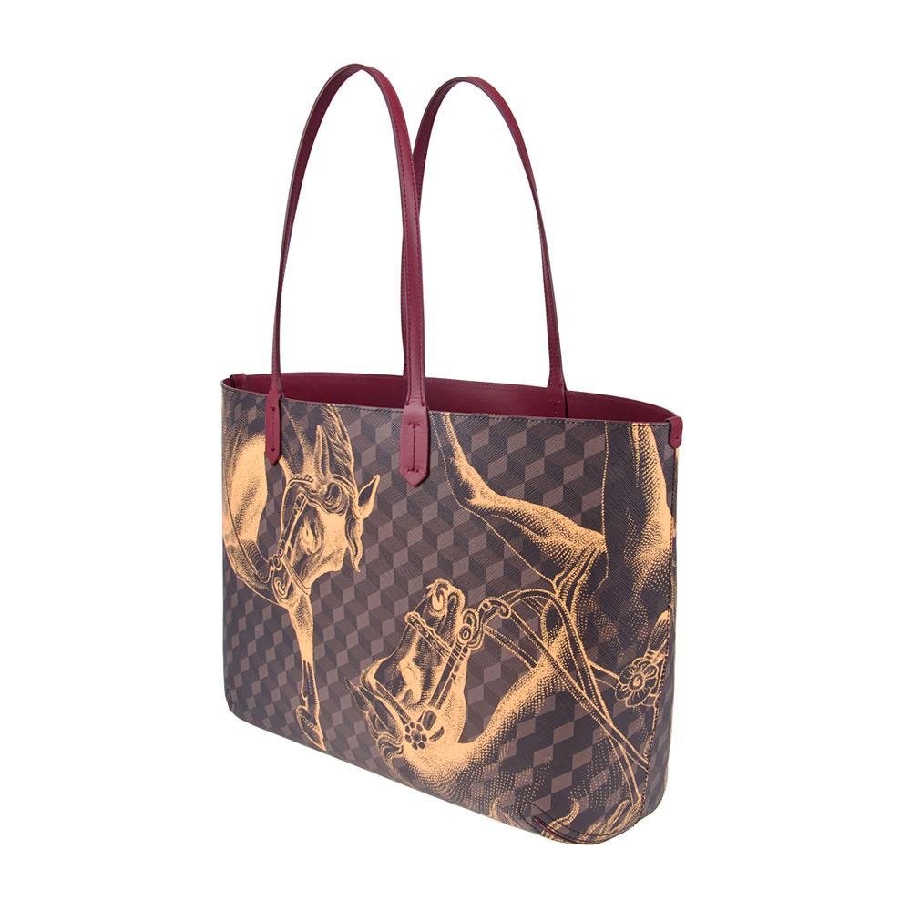 Loup Noir Leather-lined Shopper Cheval Brown Saffron