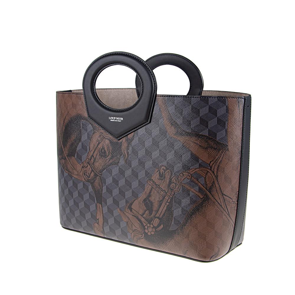 Loup Noir CAPRI SHOPPER Cheval Pirate Black
