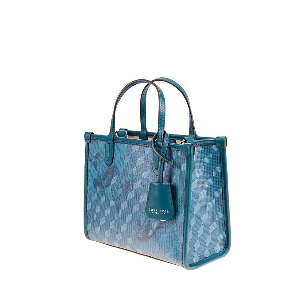 Loup Noir DEAUVILLE MINI SHOPPER Toile Petrol