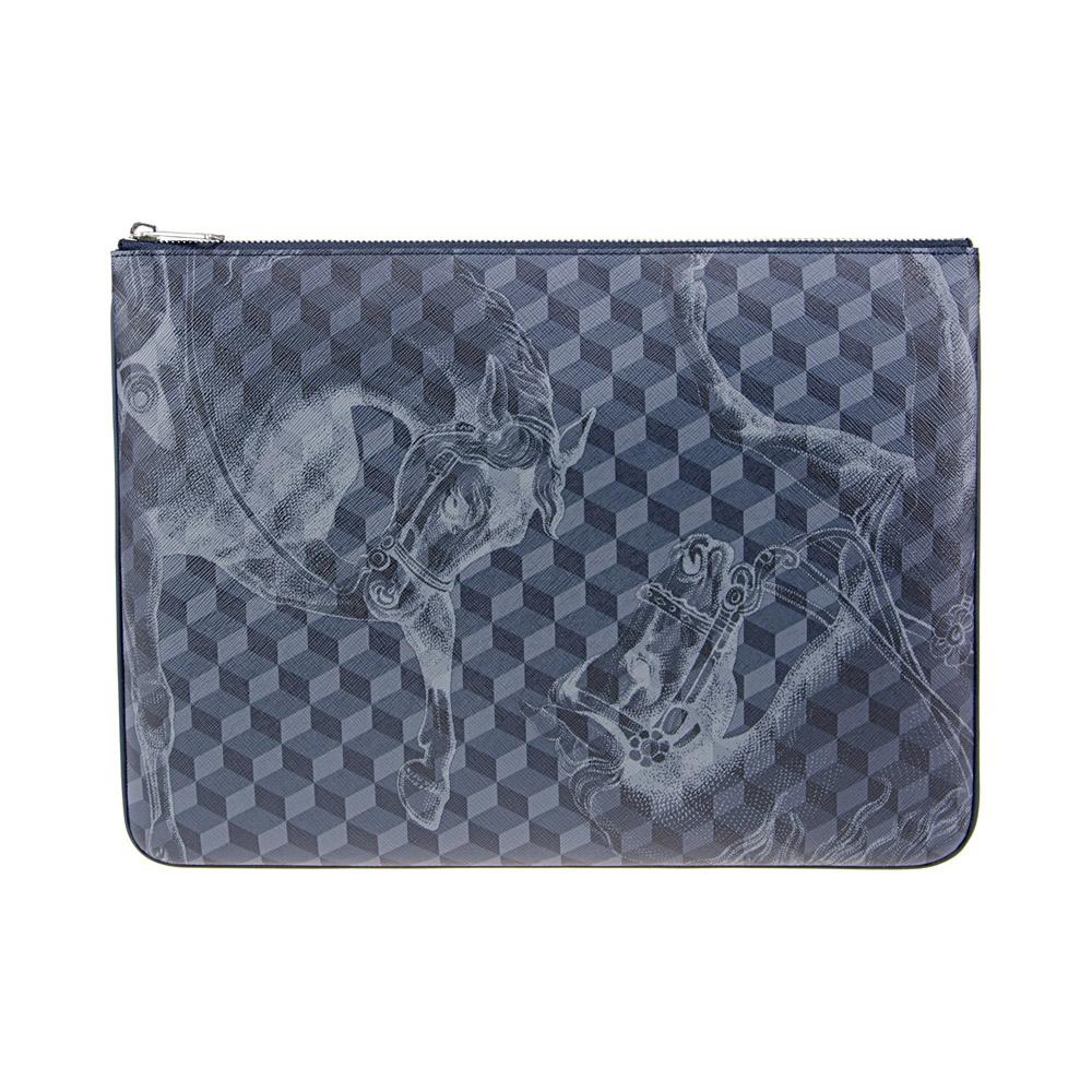 loup noir EVERY DAY POUCH LARGE Cheval Darkblue