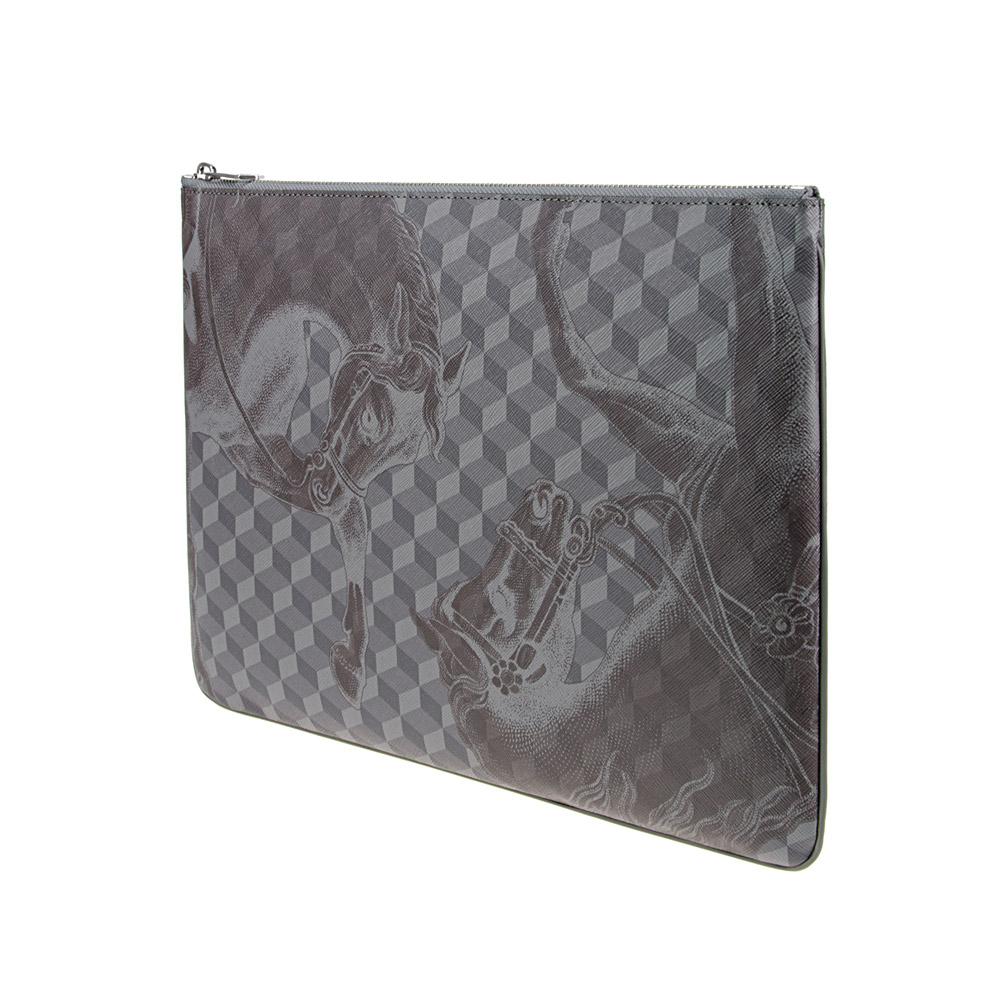 Loup Noir EVERY DAY POUCH LARGE Cheval Iron/Brown