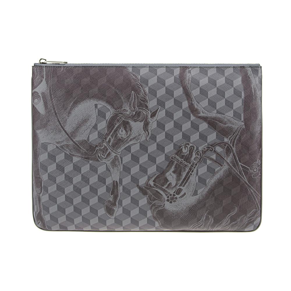 loup noir EVERY DAY POUCH LARGE Cheval Iron/Brown