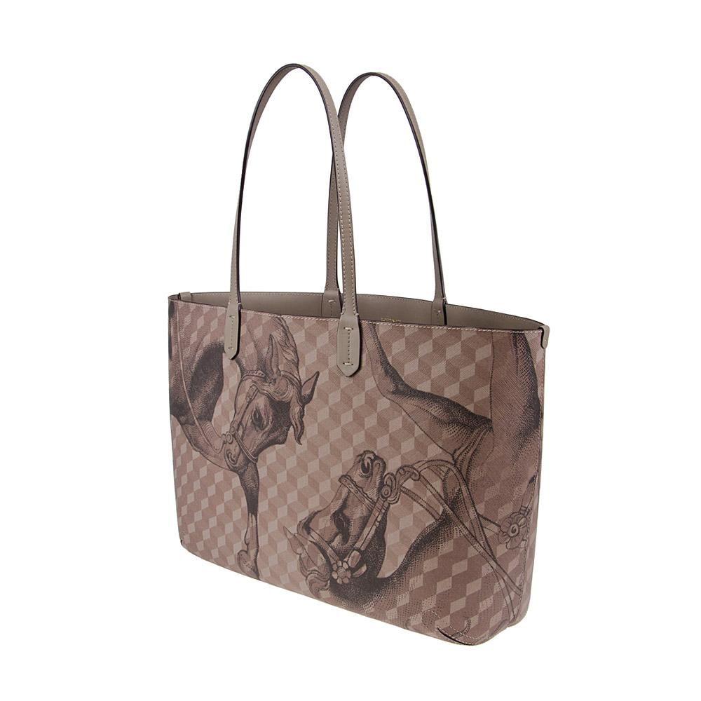 Loup Noir Leather-lined Shopper Cheval Almond