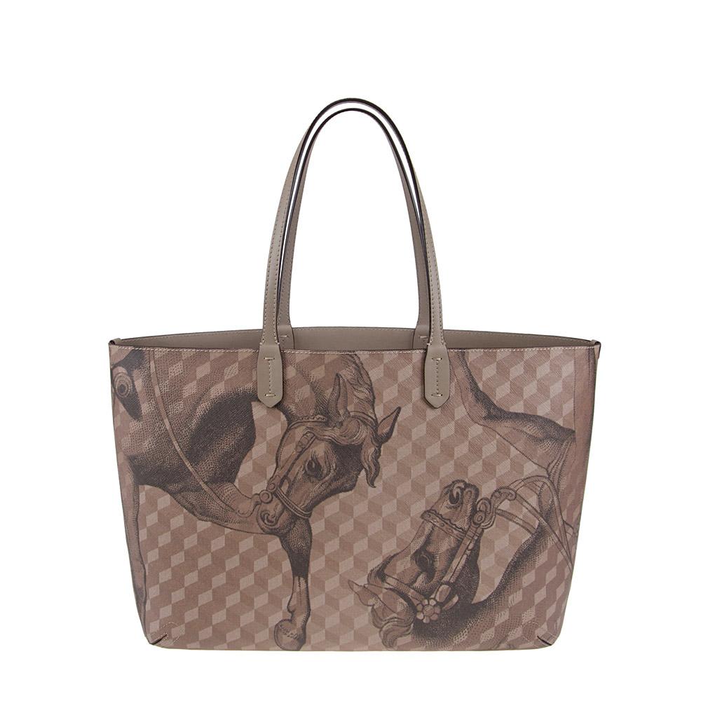 loup noir Leather-lined Shopper Cheval Almond
