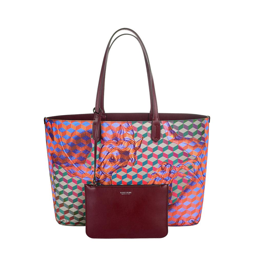 Loup Noir Leather-lined Shopper Cheval Bordeaux