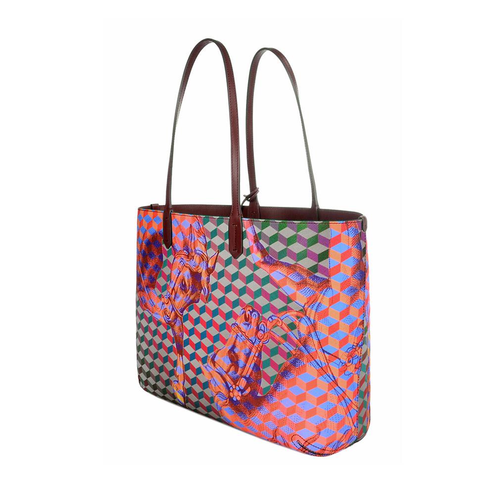 Loup Noir Leather-lined Shopper Cheval Bordeaux