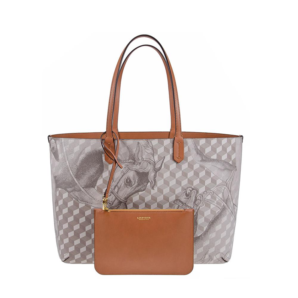 Loup Noir Leather-lined Shopper Cheval Sand/Toffee