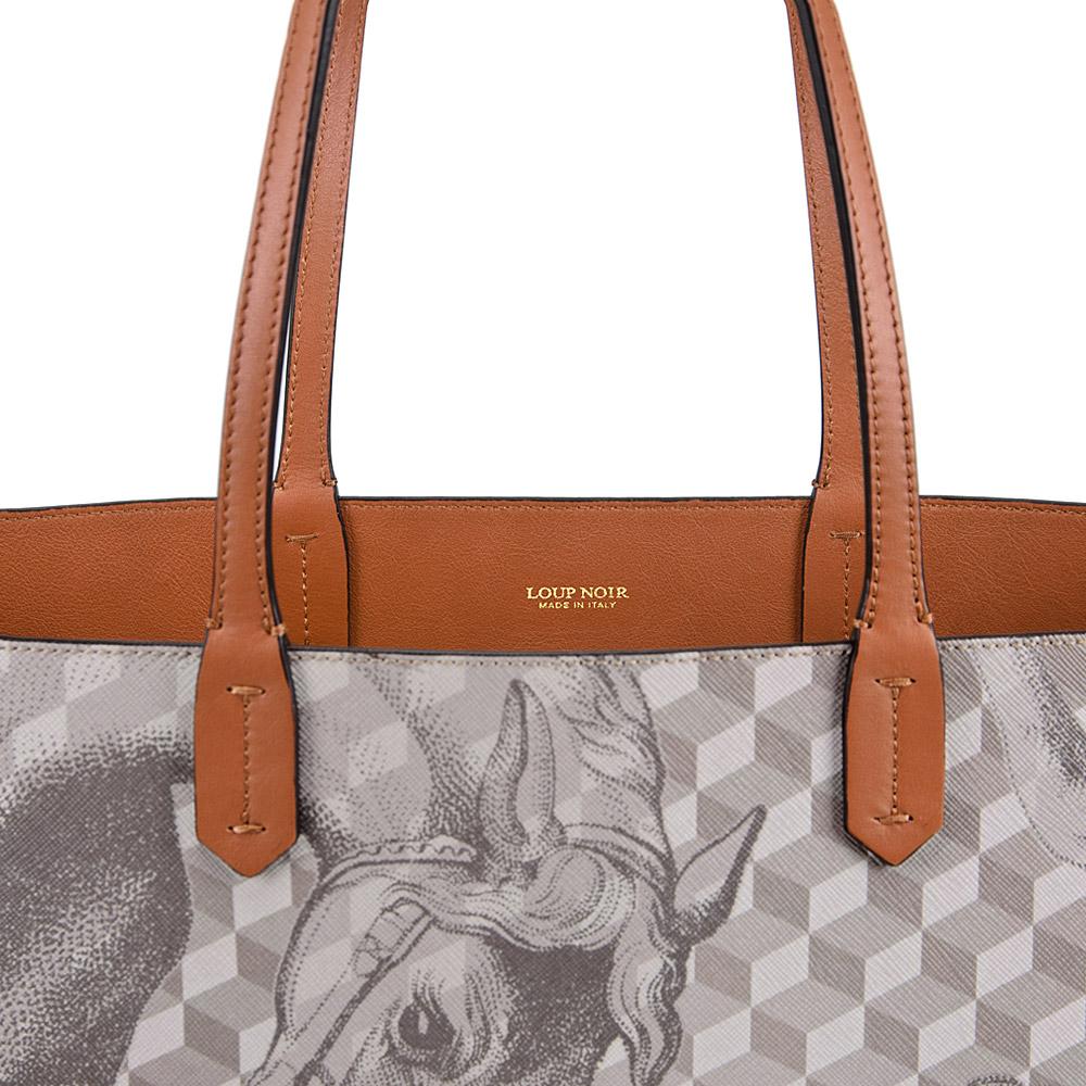 Loup Noir Leather-lined Shopper Cheval Sand/Toffee