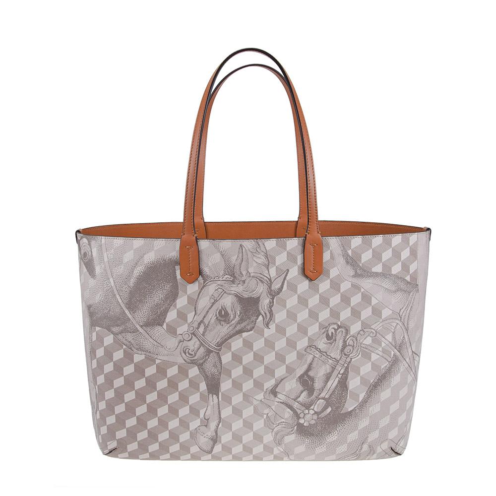 loup noir Leather-lined Shopper Cheval Sand/Toffee