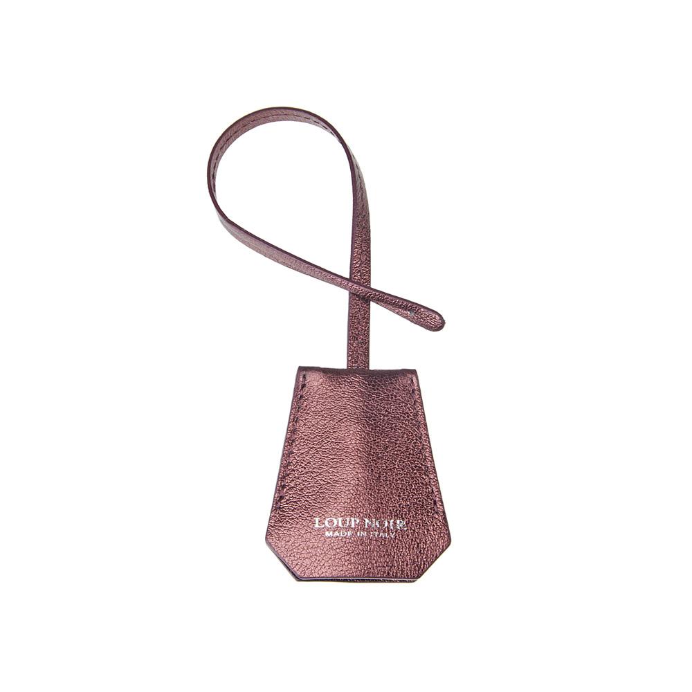 Loup Noir LEATHER TAG Bordeaux Metallic