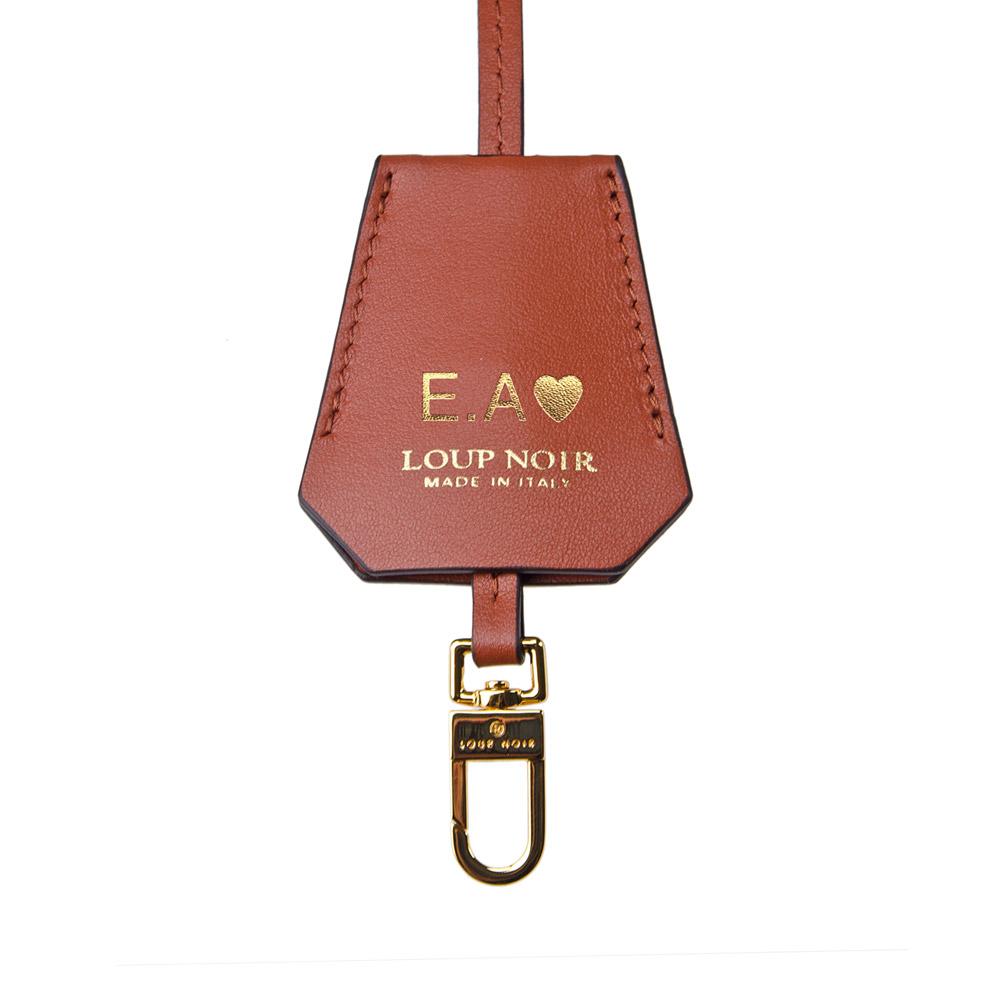 loup noir LEATHER TAG Brandy