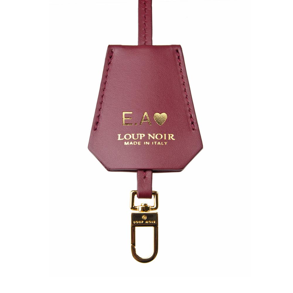 loup noir LEATHER TAG Burgundy