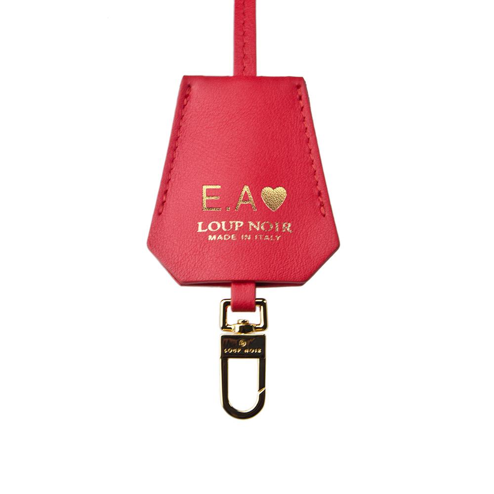 loup noir LEATHER TAG Coral