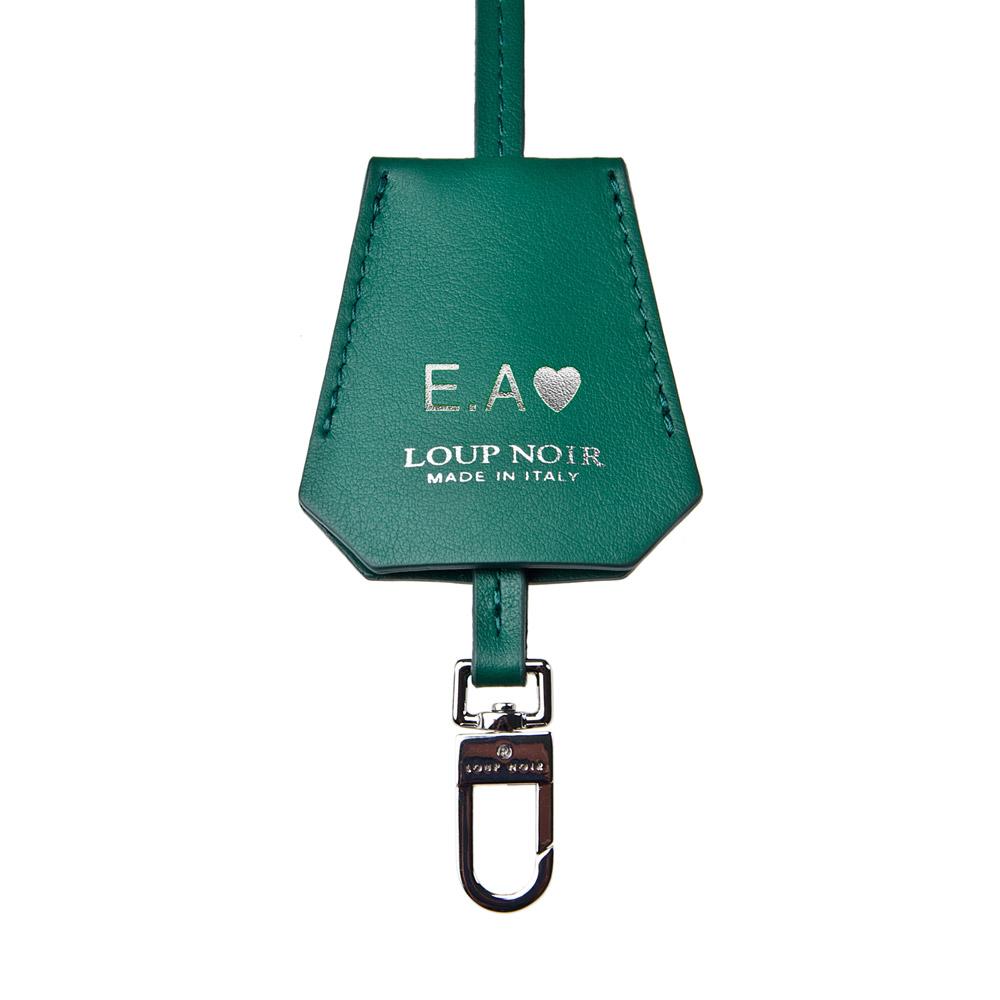 loup noir LEATHER TAG Green
