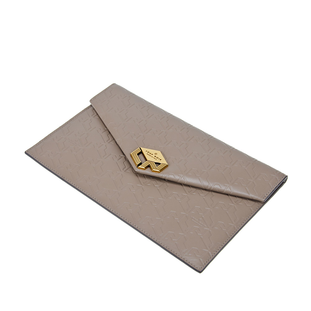 Loup Noir LETTERA POUCH Monogram Almond