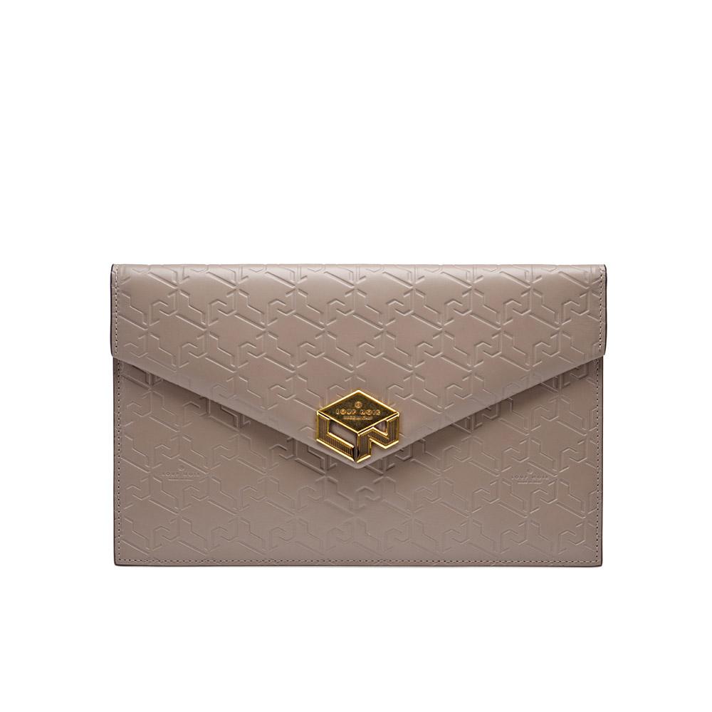 loup noir LETTERA POUCH Monogram Almond