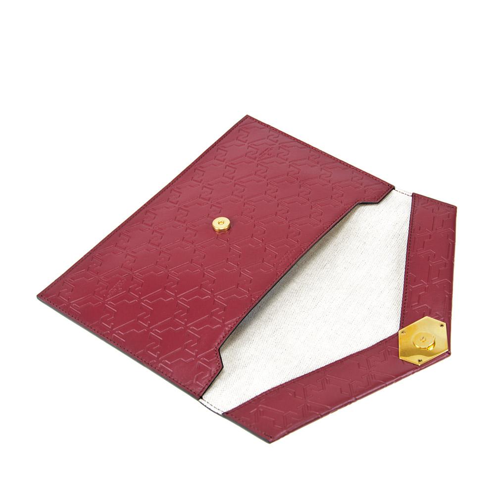 Loup Noir LETTERA POUCH Monogram Burgundy