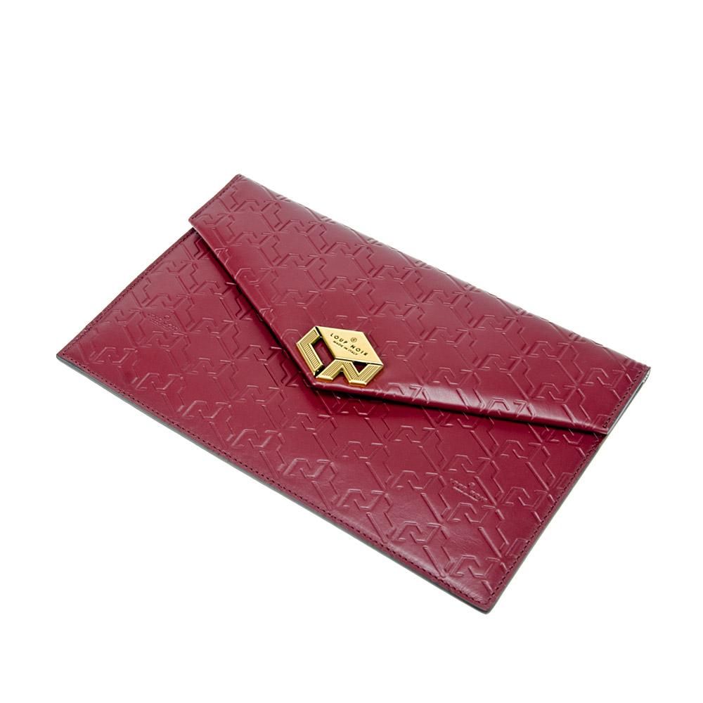 Loup Noir LETTERA POUCH Monogram Burgundy
