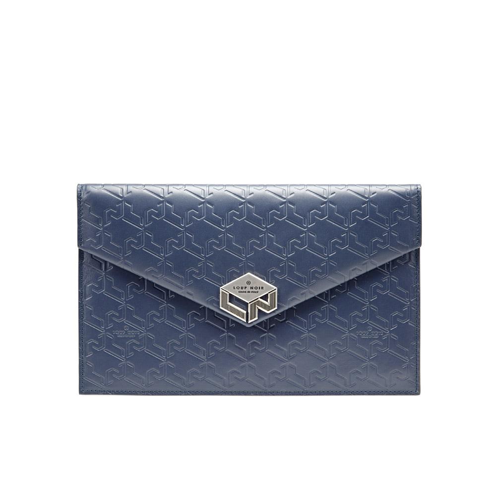 loup noir LETTERA POUCH Monogram Dark Blue
