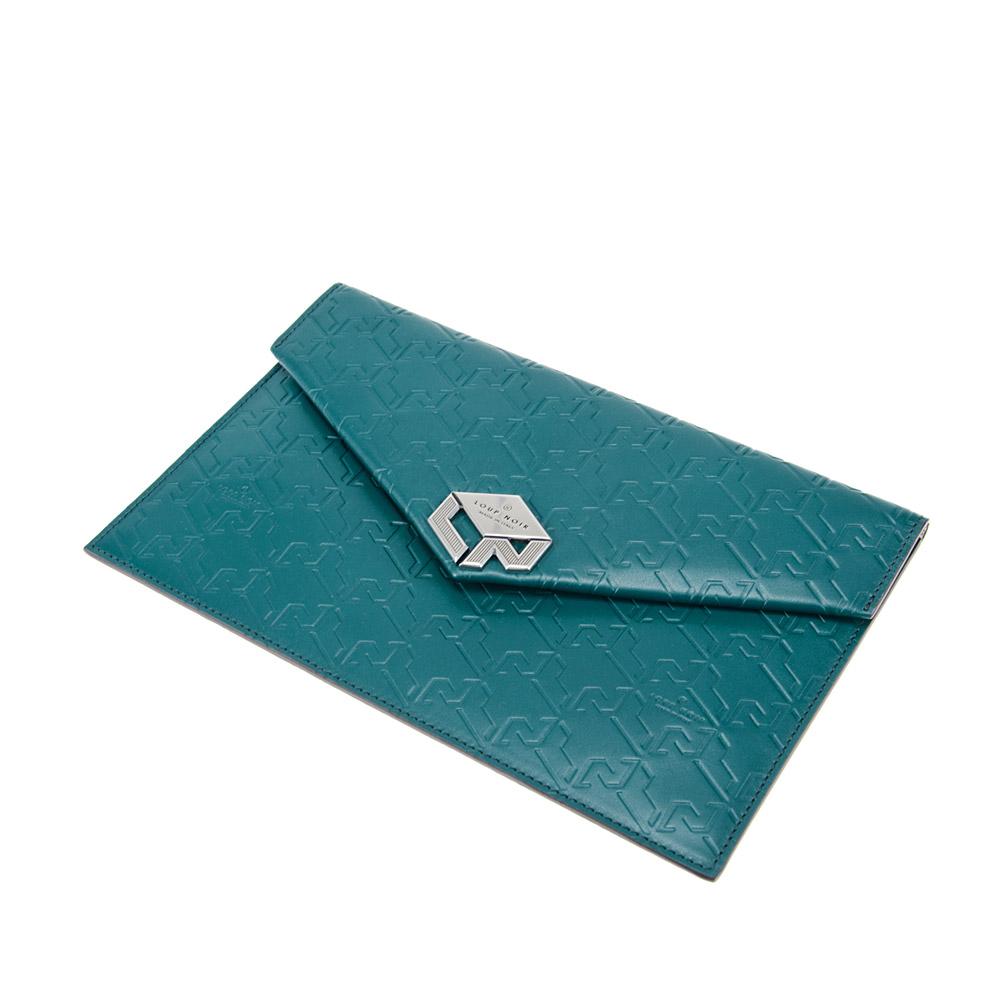 Loup Noir LETTERA POUCH Monogram Petrol