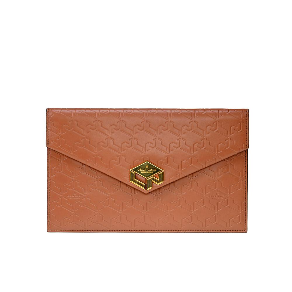 loup noir LETTERA POUCH Monogram Toffee