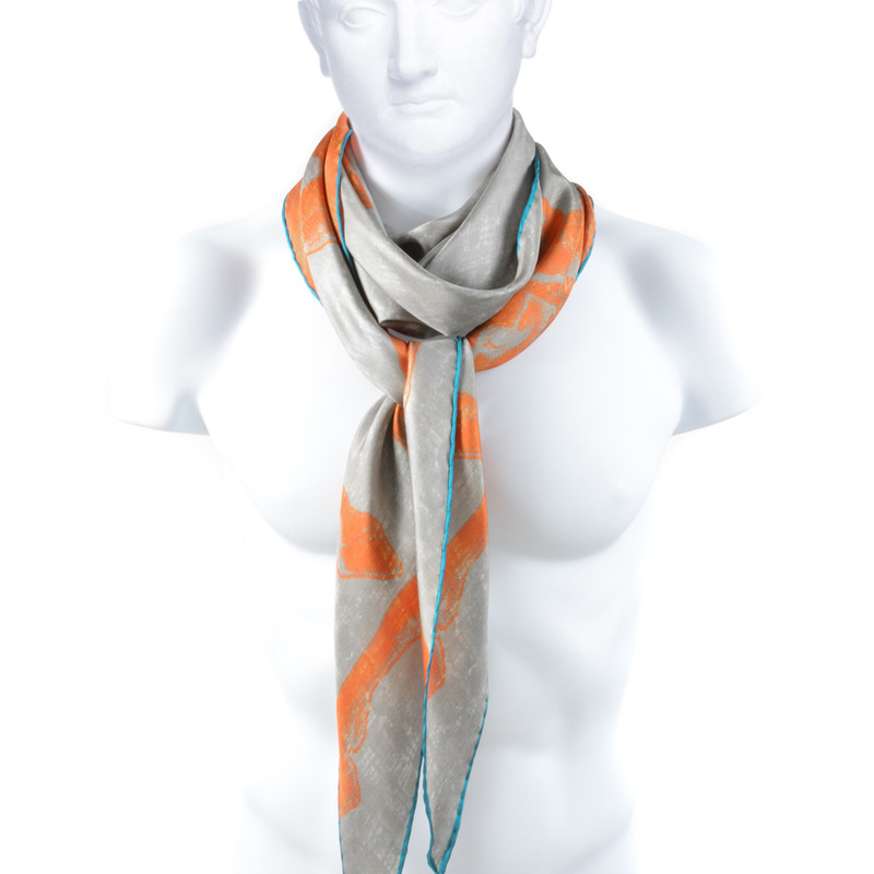 Loup Noir LOSANGE CHEVAL Orange/Turquoise