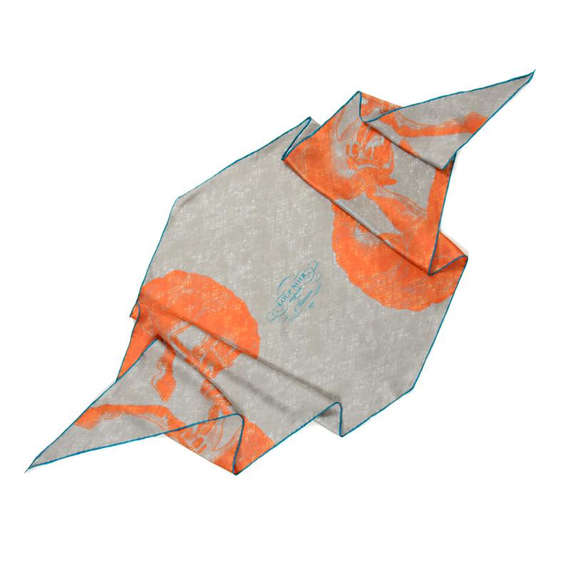 loup noir LOSANGE CHEVAL Orange/Turquoise