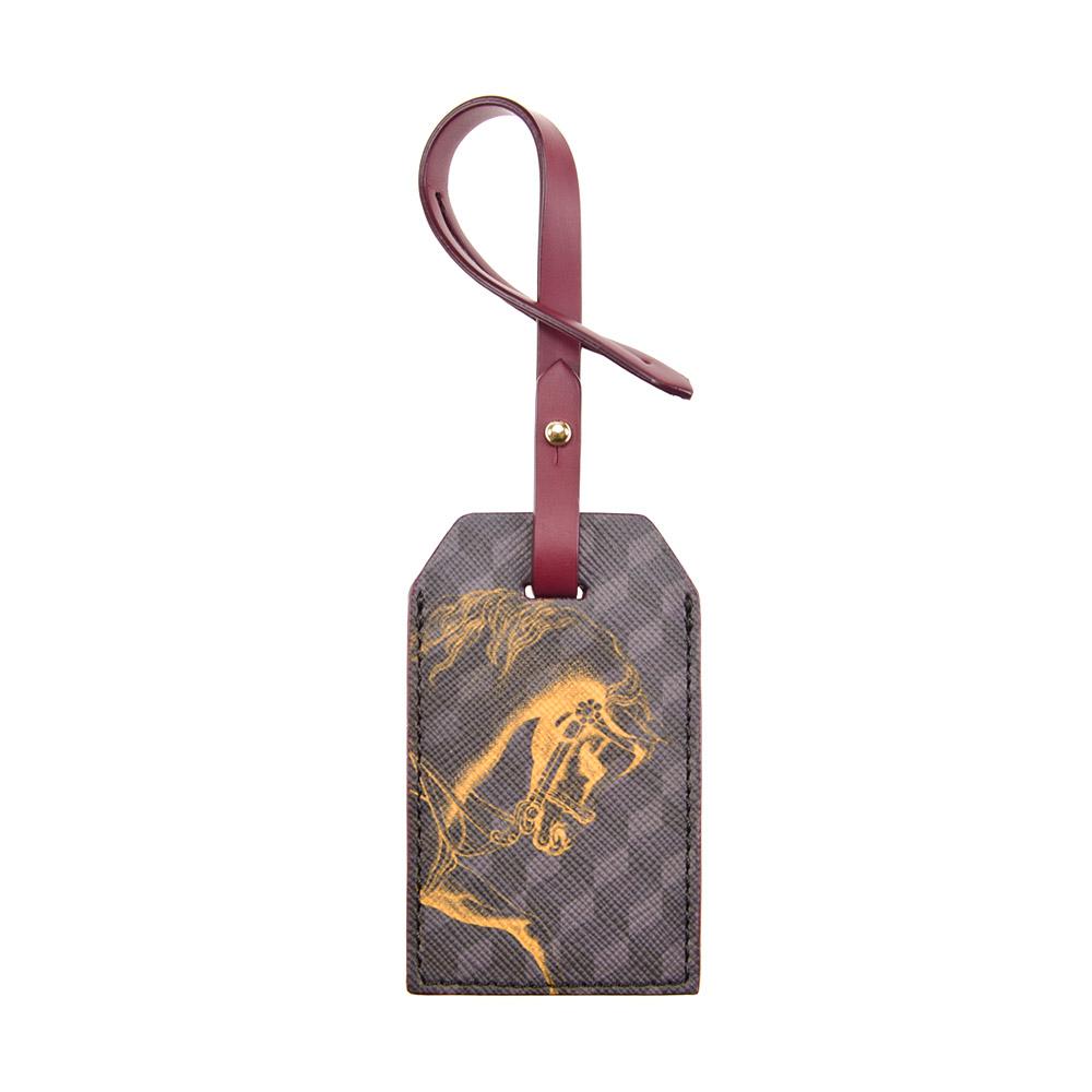 loup noir LUGGAGE TAG Cheval Brown/Saffron