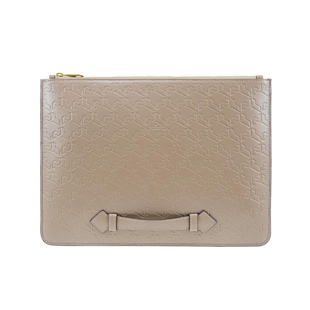 loup noir MAXI POUCH Monogram Almond