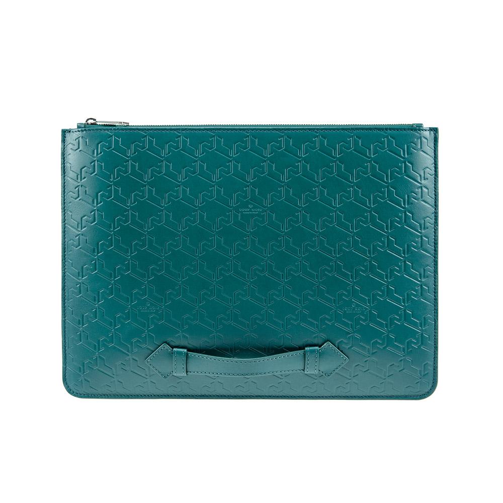 loup noir MAXI POUCH Monogram Petrol