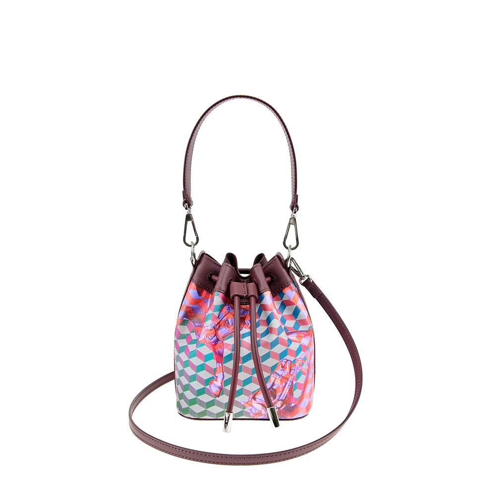 loup noir MICRO BUCKET BAG Cheval Bordeaux