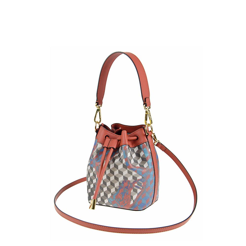 Loup Noir MICRO BUCKET BAG Cheval Brown/Brandy