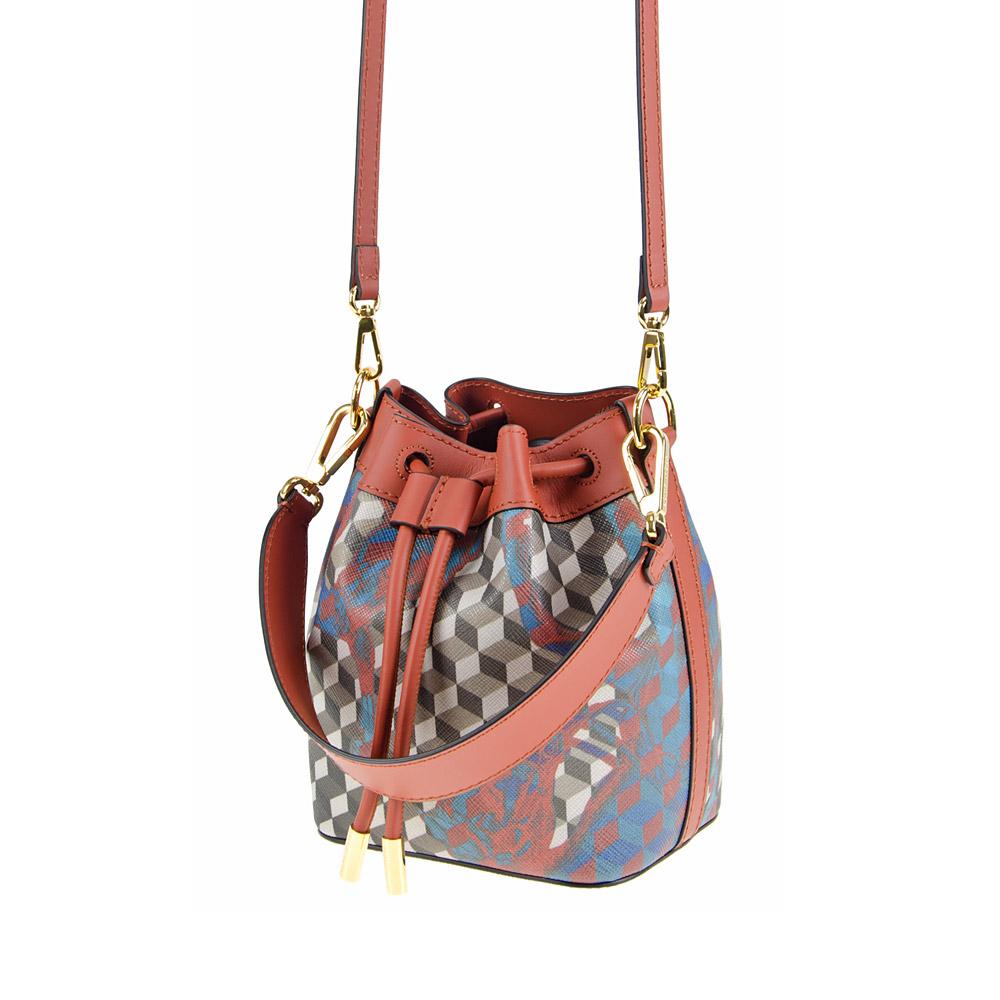 Loup Noir MICRO BUCKET BAG Cheval Brown/Brandy