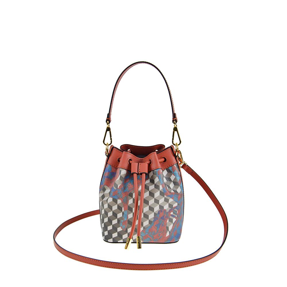 loup noir MICRO BUCKET BAG Cheval Brown/Brandy