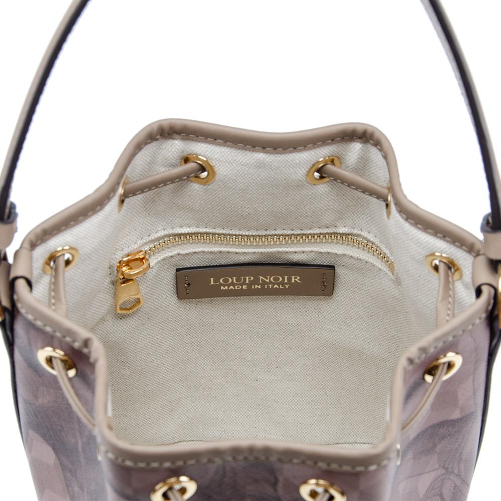 Loup Noir MINI BUCKET BAG Cheval Almond
