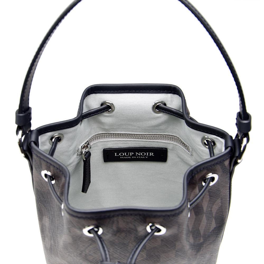 Loup Noir MINI BUCKET BAG Cheval Brown/Black