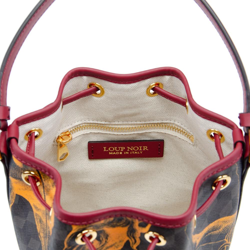 Loup Noir MINI BUCKET BAG Cheval Brown/Saffron
