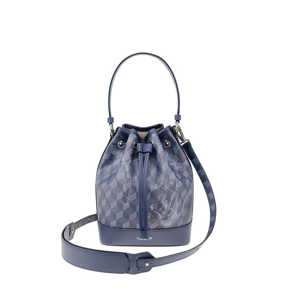 loup noir MINI BUCKET BAG Cheval Dark Blue