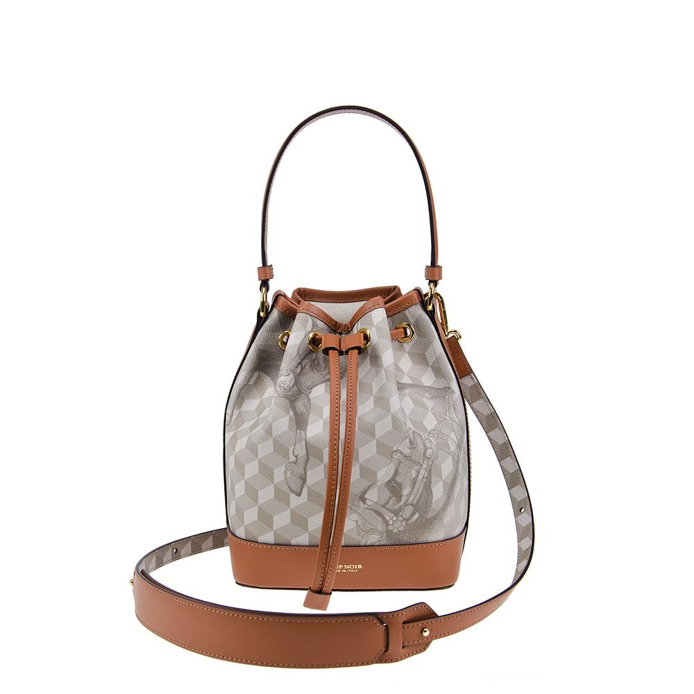 loup noir MINI BUCKET BAG Cheval Sand/Toffee