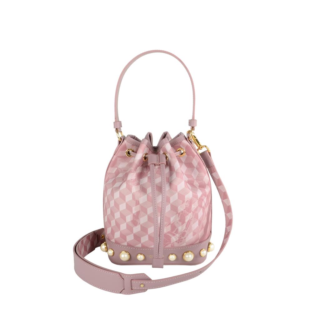 loup noir MINI BUCKET BAG PEARL Cheval Ash Rose