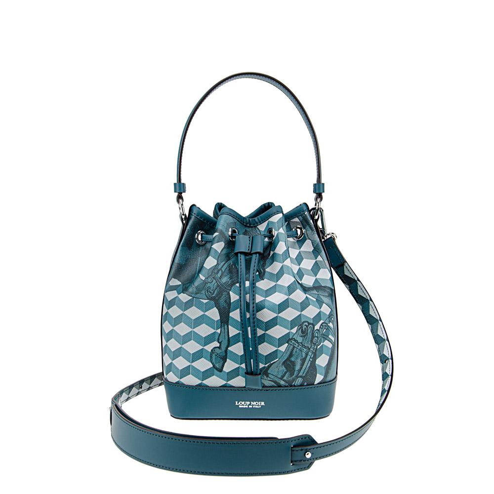 loup noir MINI BUCKET BAG Petrol