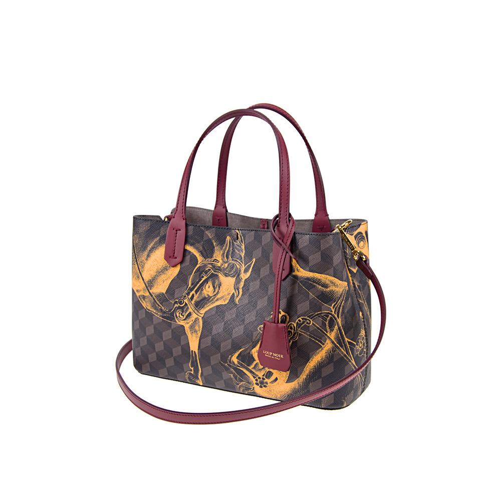 Loup Noir MINI SHOPPER Brown/Saffron